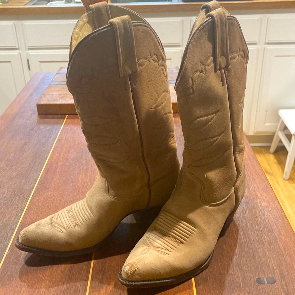J. Chisholm Grover Series suede vintage cowboy boots